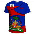 Polyester Haitian flag Tee